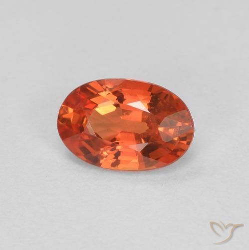 0.55 ct Red Sapphire Stone, Natural Sapphire in Oval Facet Shape for Sale