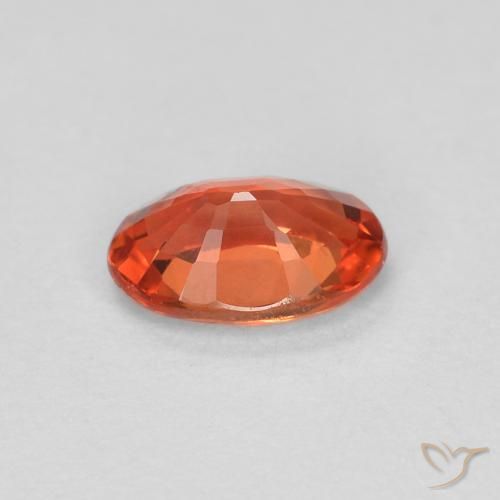 Sapphire Gemstone in 6 x 4 mm (calibrated) Size for Sale, Sapphire Stone in Reddish Orange Color