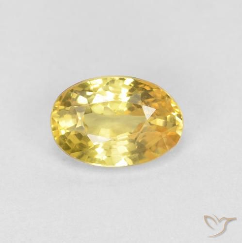 0.63ct Natural Honey Yellow Sapphire, Oval, VVS