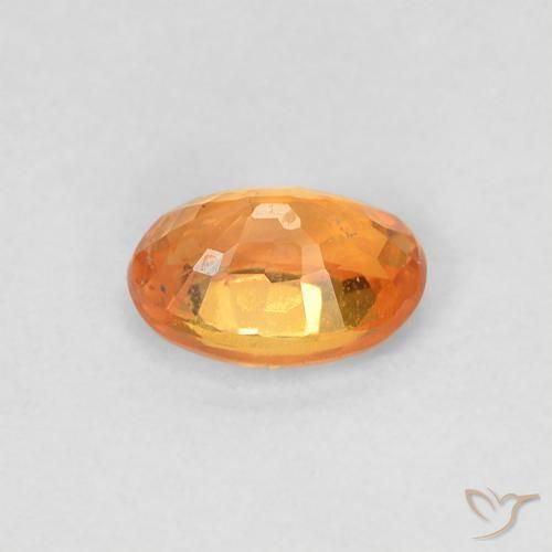 Sapphire Gemstone in 6 x 4 mm (calibrated) Size for Sale, Sapphire Stone in Bright Orange Color