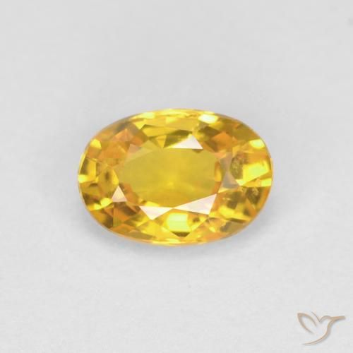 0.61ct Natural Golden Sapphire, Oval, VVS