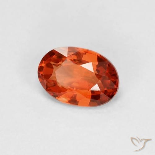 0.58 ct Red Sapphire Stone, Natural Sapphire in Oval Facet Shape for Sale