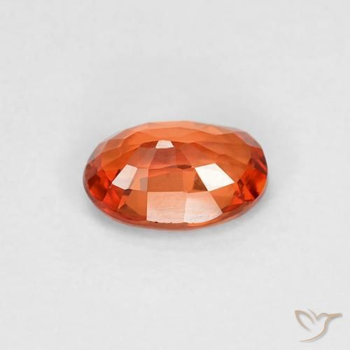 Sapphire Gemstone in 6 x 4 mm (calibrated) Size for Sale, Sapphire Stone in Reddish Orange Color
