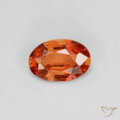 0.39ct Natural Reddish Orange Sapphire, Oval, VVS