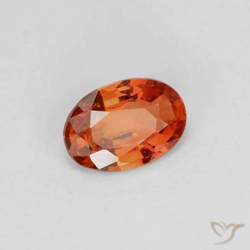 0.39 ct Red Sapphire Stone, Natural Sapphire in Oval Facet Shape for Sale