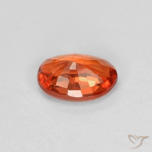 Sapphire Gemstone in 6 x 4 mm (calibrated) Size for Sale, Sapphire Stone in Reddish Orange Color