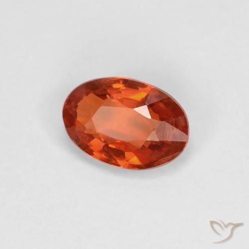 0.51 ct Red Sapphire Stone, Natural Sapphire in Oval Facet Shape for Sale
