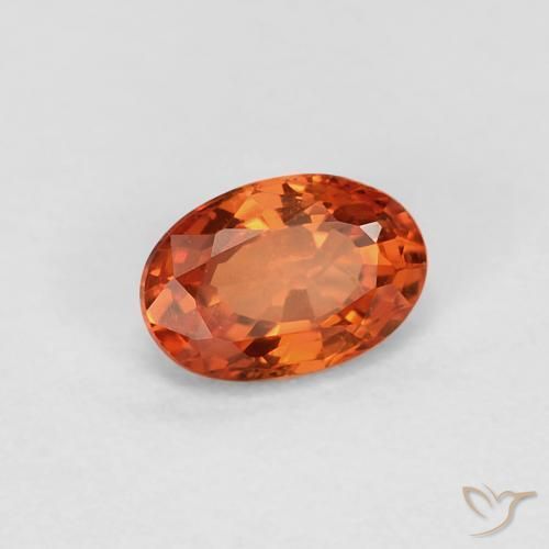 0.60 ct Red Sapphire Stone, Natural Sapphire in Oval Facet Shape for Sale