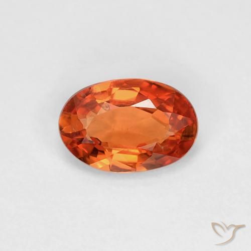 0.51ct Natural Reddish Orange Sapphire, Oval, VVS