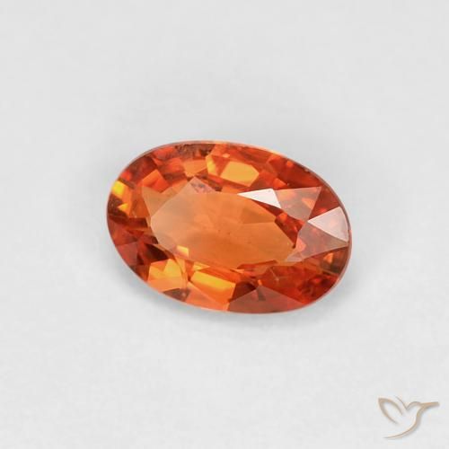0.51 ct Red Sapphire Stone, Natural Sapphire in Oval Facet Shape for Sale