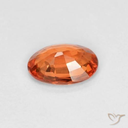 Sapphire Gemstone in 6 x 4 mm (calibrated) Size for Sale, Sapphire Stone in Reddish Orange Color