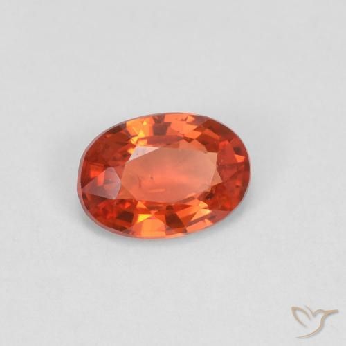 0.47 ct Red Sapphire Stone, Natural Sapphire in Oval Facet Shape for Sale