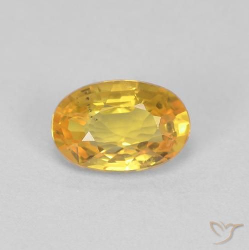 0.62ct Natural Golden Sapphire, Oval, VS