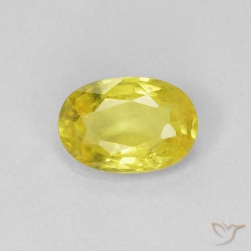 0.50ct Natural Bumblebee Yellow Sapphire, Oval, VS