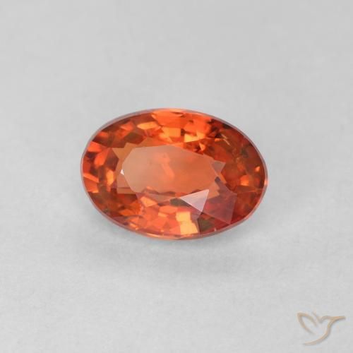 0.57 ct Red Sapphire Stone, Natural Sapphire in Oval Facet Shape for Sale