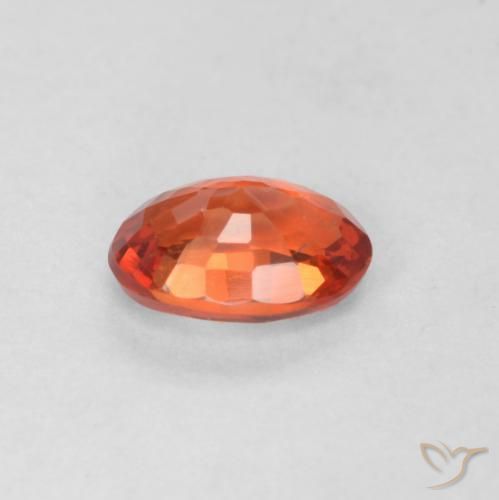 Sapphire Gemstone in 6 x 4 mm (calibrated) Size for Sale, Sapphire Stone in Reddish Orange Color