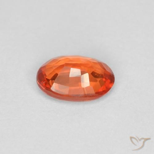 Sapphire Gemstone in 5.6 x 4 mm Size for Sale, Sapphire Stone in Fire Orange Color