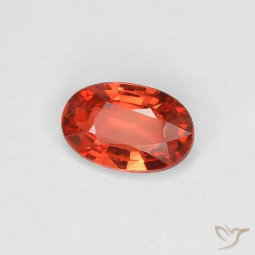 0.43 ct Red Sapphire Stone, Natural Sapphire in Oval Facet Shape for Sale