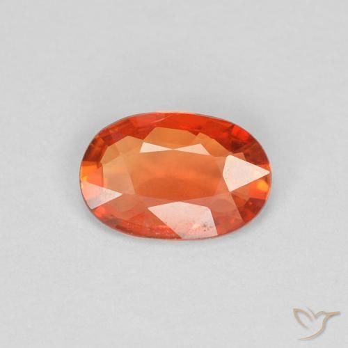 0.39ct Natural Reddish Orange Sapphire, Oval, VVS