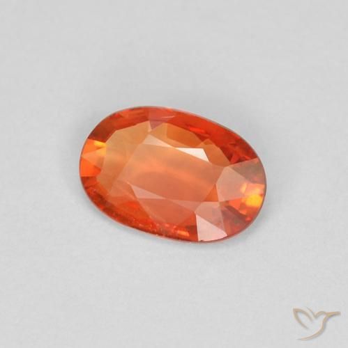 0.39 ct Red Sapphire Stone, Natural Sapphire in Oval Facet Shape for Sale