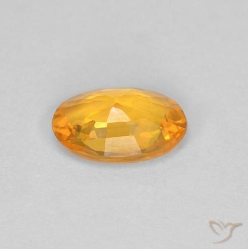 Sapphire Gemstone in 6 x 4 mm (calibrated) Size for Sale, Sapphire Stone in Medium Orange Color