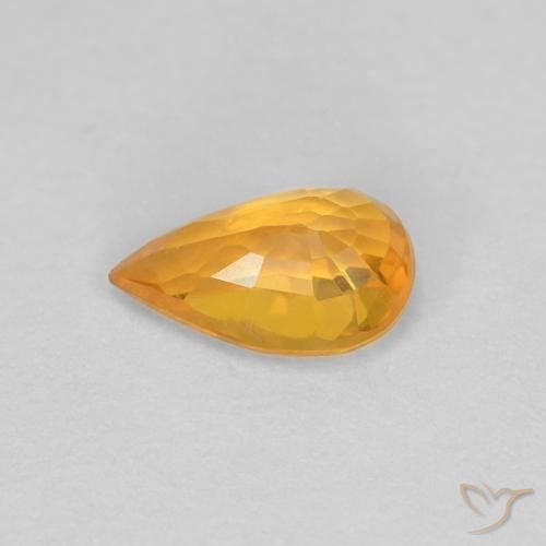 Sapphire Gemstone in 6 x 4 mm (calibrated) Size for Sale, Sapphire Stone in Medium Orange Color
