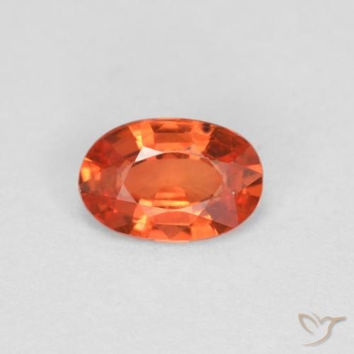 0.44ct Natural Reddish Orange Sapphire, Oval, VVS
