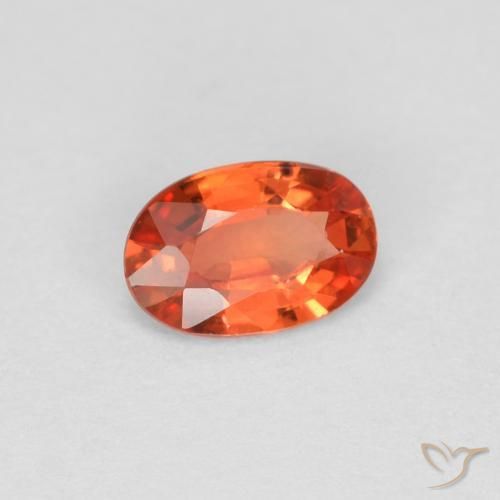 0.44 ct Red Sapphire Stone, Natural Sapphire in Oval Facet Shape for Sale