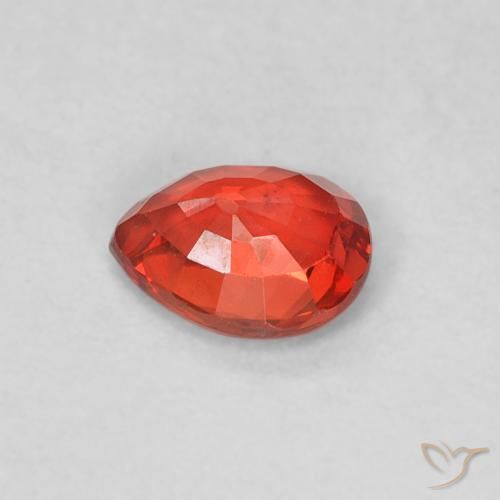Sapphire Gemstone in 5.1 x 4.2 mm Size for Sale, Sapphire Stone in Medium Red Color