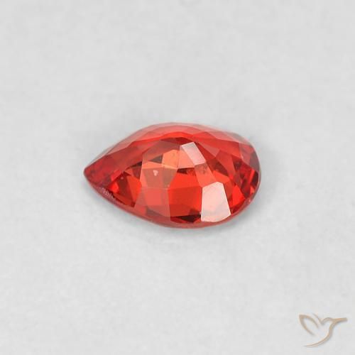 Sapphire Gemstone in 5.2 x 4 mm Size for Sale, Sapphire Stone in Intense Red Color