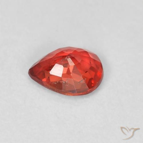 Sapphire Gemstone in 5 x 4 mm (calibrated) Size for Sale, Sapphire Stone in Bright Red Color