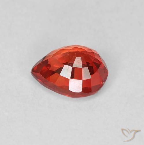 Sapphire Gemstone in 5.1 x 4.2 mm Size for Sale, Sapphire Stone in Bright Crimson Red Color