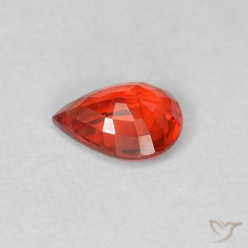 Sapphire Gemstone in 5.2 x 4.1 mm Size for Sale, Sapphire Stone in Bright Red Color