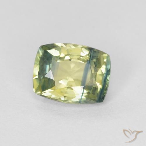 0.87 ct Multicolor Sapphire Stone, Natural Sapphire in Cushion-Cut Shape for Sale