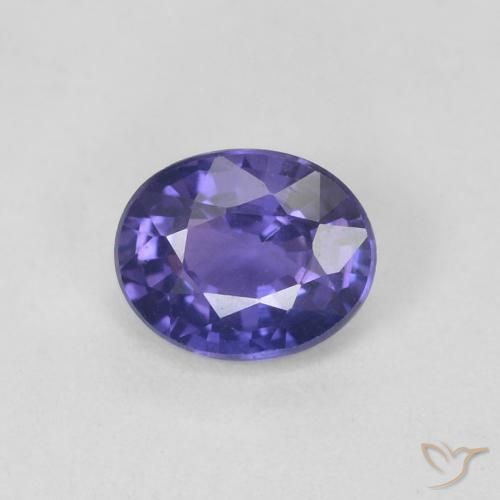 0.44 ct Violet Sapphire Stone, Natural Sapphire in Oval Facet Shape for Sale