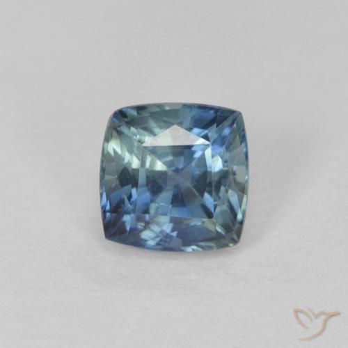 0.83ct Natural Teal Sapphire, Cushion, VVS