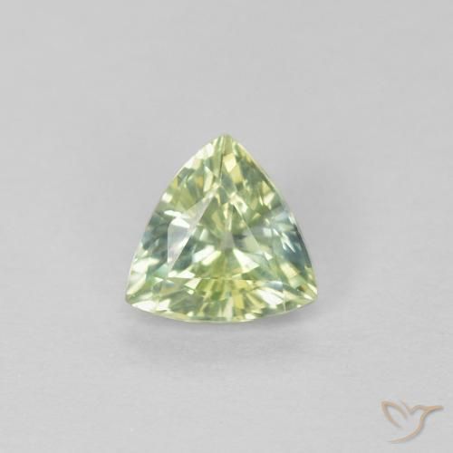 0.45ct Natural Yellowish Green Sapphire, Trillion, VVS