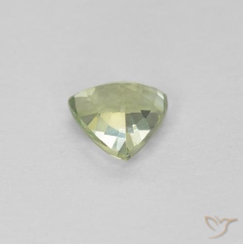 Sapphire Gemstone in 4.8 x 4.6 mm Size for Sale, Sapphire Stone in Yellowish Green Color
