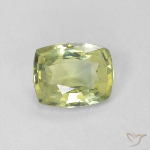 0.79ct Natural Light Forest Green Sapphire, Cushion, VVS