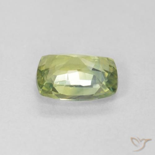Sapphire Gemstone in 6.1 x 4.8 mm Size for Sale, Sapphire Stone in Light Forest Green Color