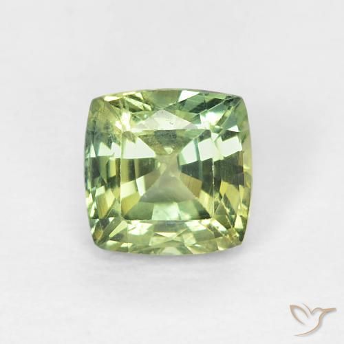 0.69ct Natural Olive Green Sapphire, Cushion, VS