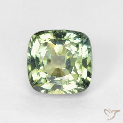 0.86ct Natural Grayish Green Sapphire, Cushion, VS