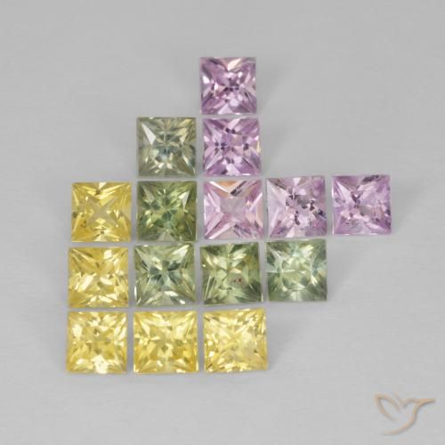 3.01 ct Princess Cut Sapphire, 3 x 3 mm From Tanzania, Photo A
