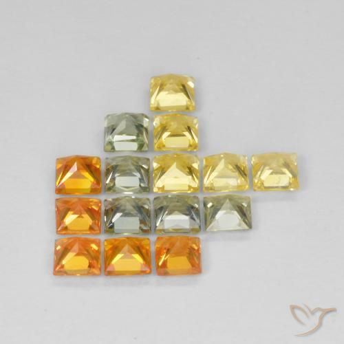 Sapphire Gemstones in 2.7 x 2.7 mm Size for Sale, Sapphire Stones in Multicolor Color