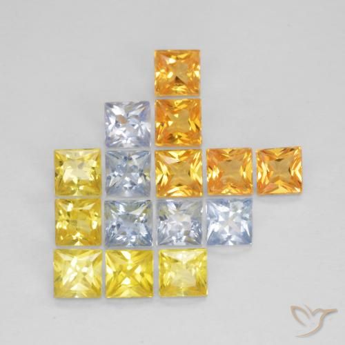 2.69ctw Natural Multicolor Sapphire, Square, VS