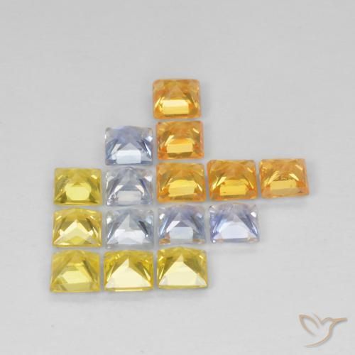 Sapphire Gemstones in 3 x 3 mm (calibrated) Size for Sale, Sapphire Stones in Multicolor Color