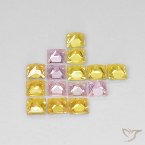 Sapphire Gemstones in 2.6 x 2.6 mm Size for Sale, Sapphire Stones in Multicolor Color
