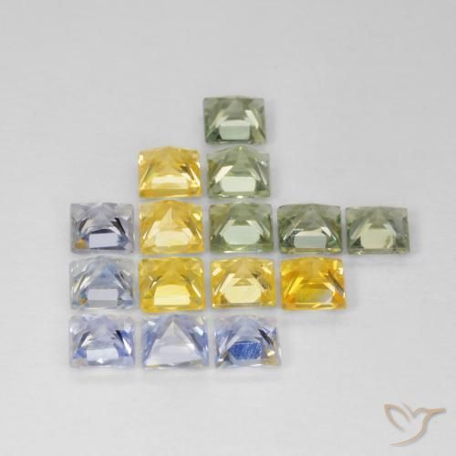 Sapphire Gemstones in 3 x 3 mm (calibrated) Size for Sale, Sapphire Stones in Multicolor Color