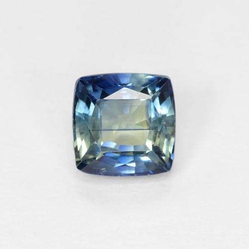 0,63 ct kissenschliff mehrfarbiger Saphir aus Madagaskar, Größe 4,5 x 4,5mm, Garantiert natürlicher Edelstein, VVS-VS Reinheit, 1 Stück Saphir in Mehrfarbig Farbe, Mohs-Härte von 9 Geeignet für den täglichen Gebrauch im Schmuck, Geburtsstein für September, Photo A