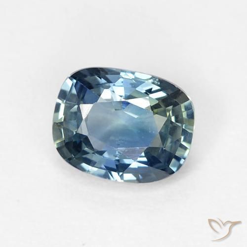 0.85 ct Multicolor Sapphire Stone, Natural Sapphire in Cushion-Cut Shape for Sale